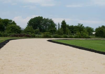 Outdoor track with RaceTurf synthetic race track footing